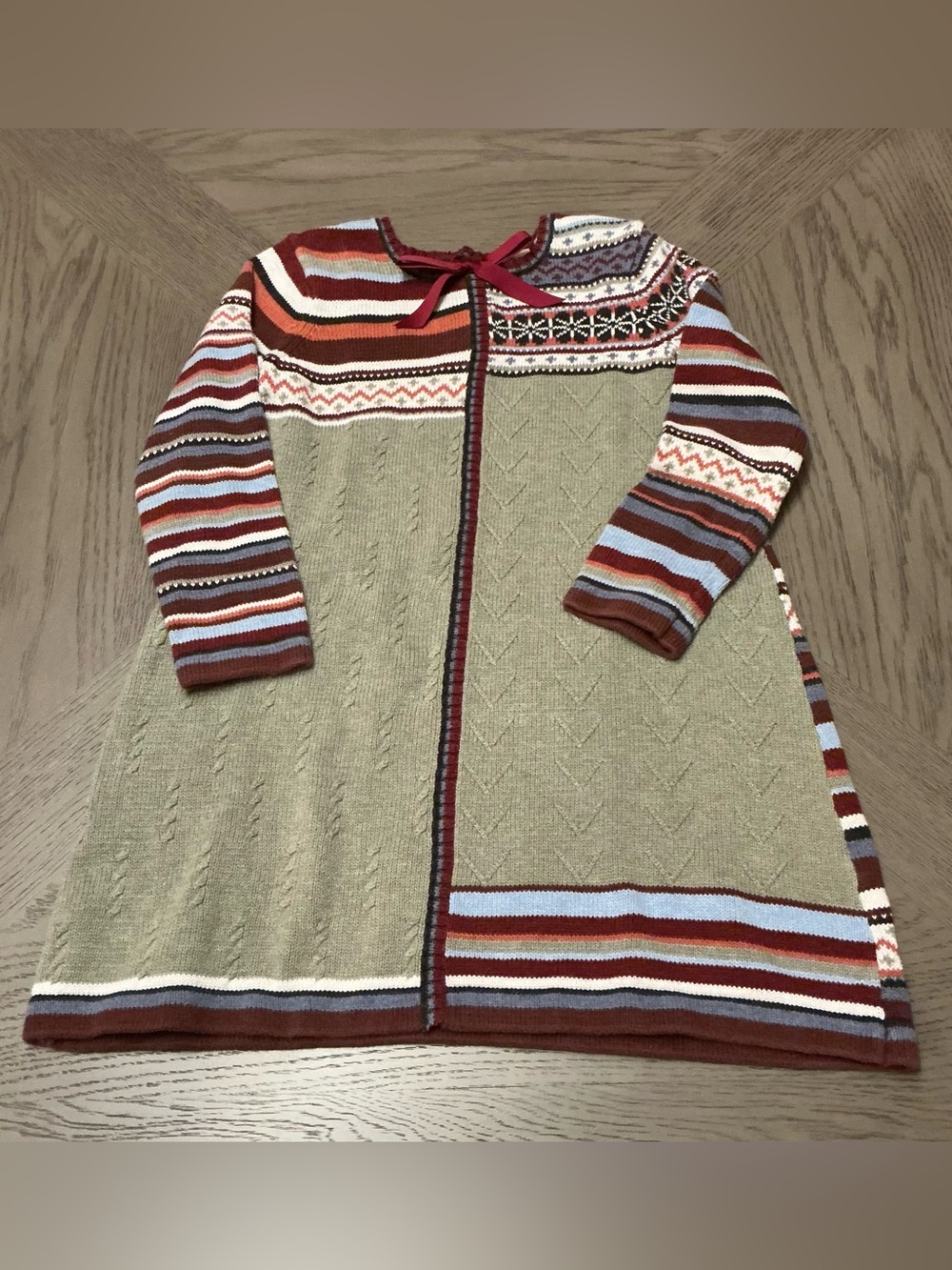 Hanna Andersson Storytellers Girl’s Child Sweater Dress Fair Isle Size 8